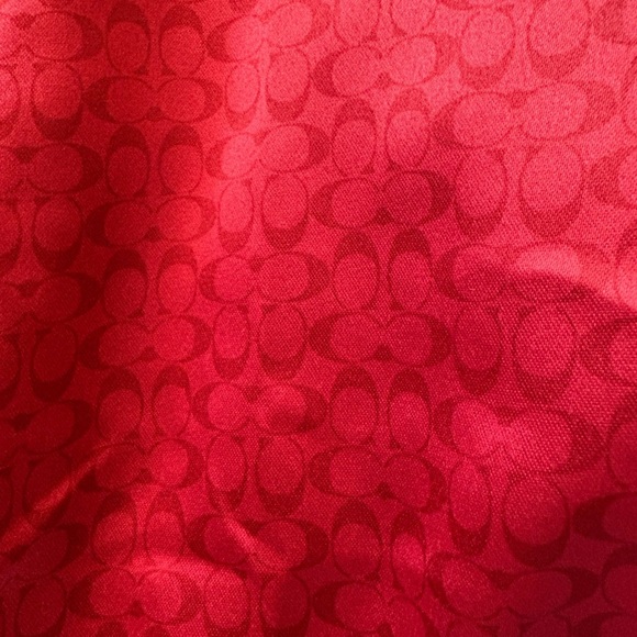 Coach Red Puffer Quilted Coat Women’s S Jacket Lightweight Signature Lining - Picture 7 of 7
